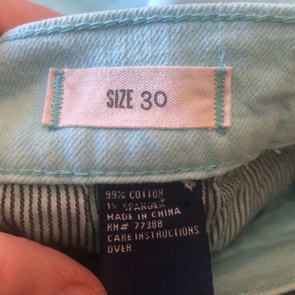 Madewell Aqua Blue Jean Daisy Duke Short Shorts 30 - Picture 3 of 8